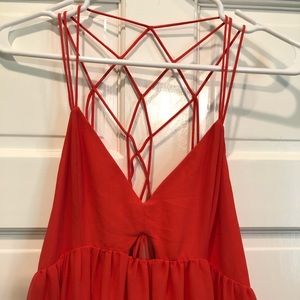 Orange Maxi Dress - Never Worn - Great Straps!